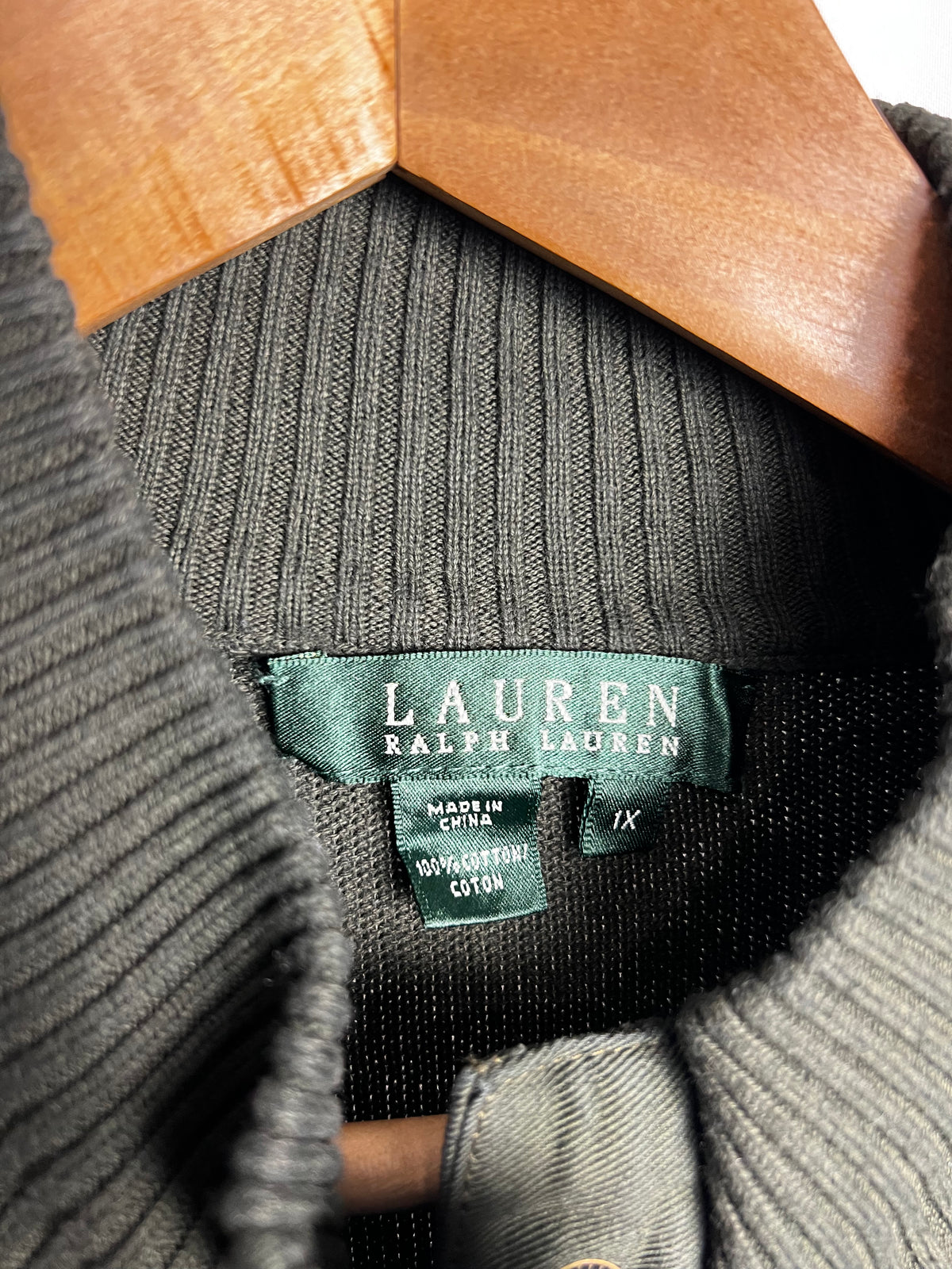Vintage Ralph Lauren 90s Cardigan Sweater With Cargo Pockets Size XL