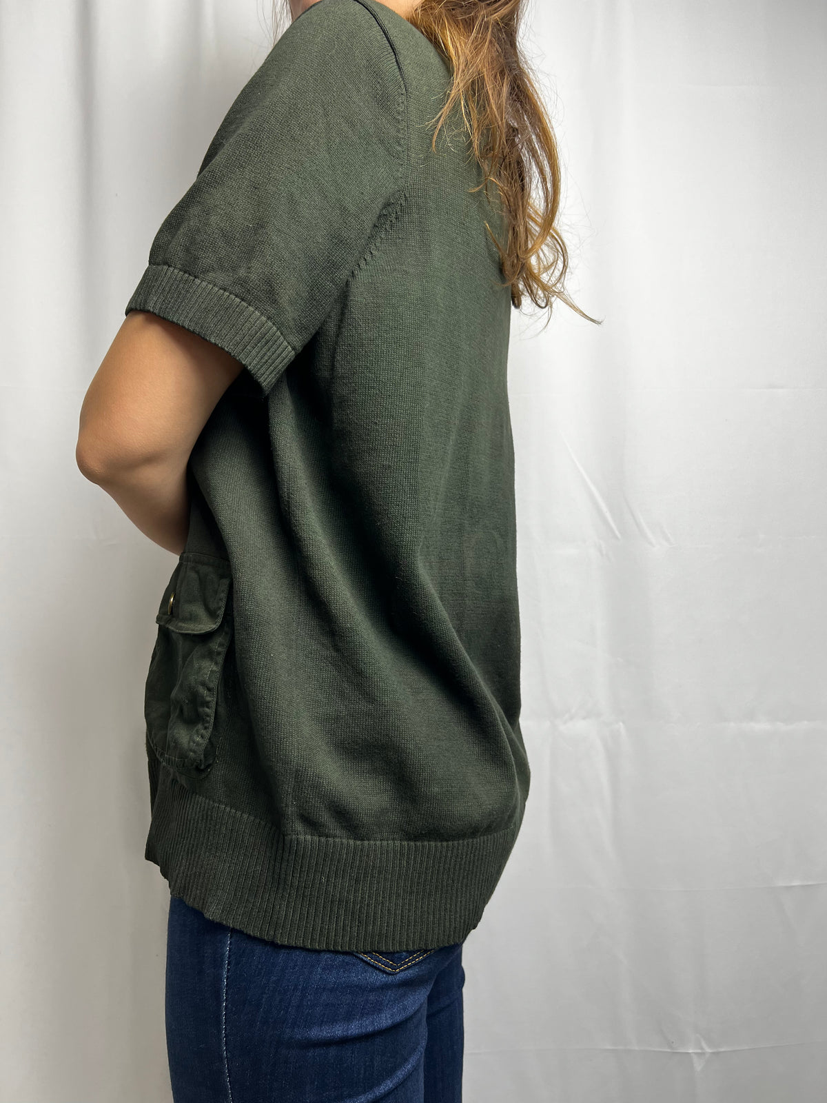 Vintage Ralph Lauren 90s Cardigan Sweater With Cargo Pockets Size XL