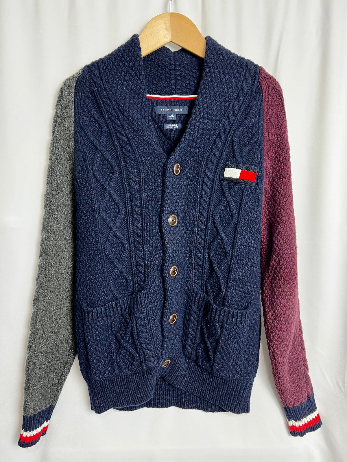Tommy Hilfiger "Coleman" 80% Lambswool Cardigan Size XS