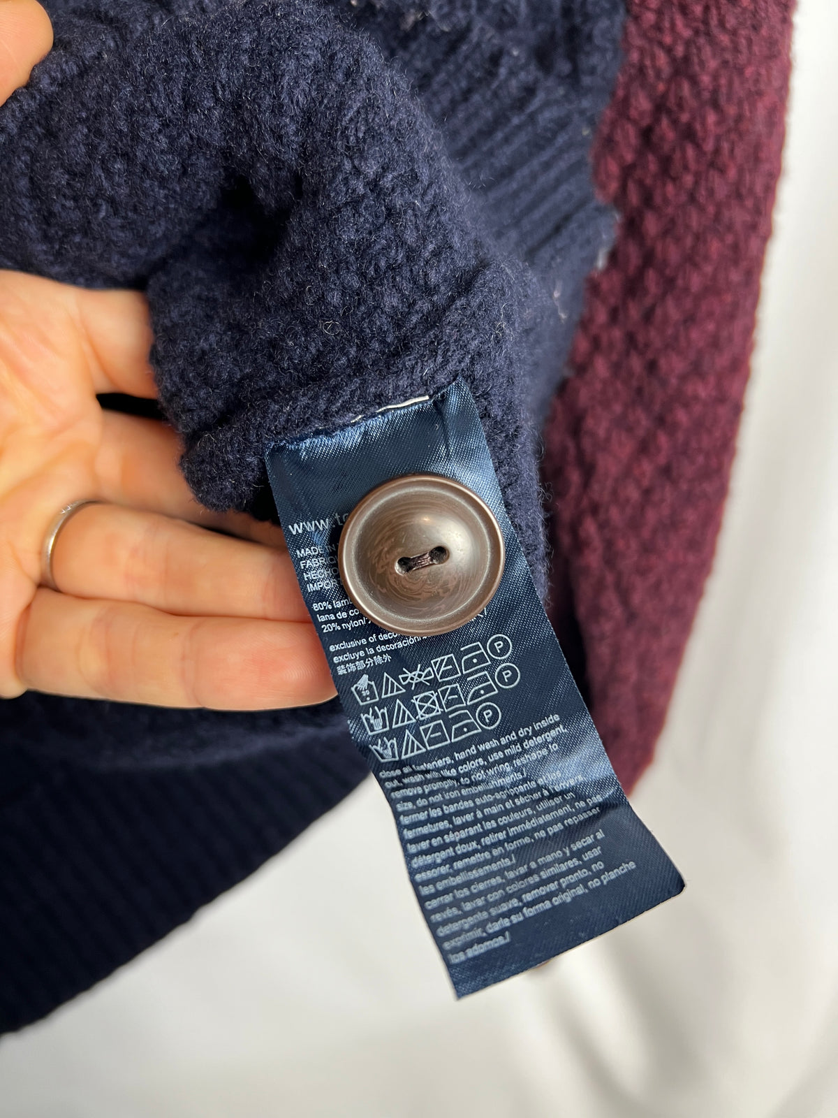 Tommy Hilfiger "Coleman" 80% Lambswool Cardigan Size XS