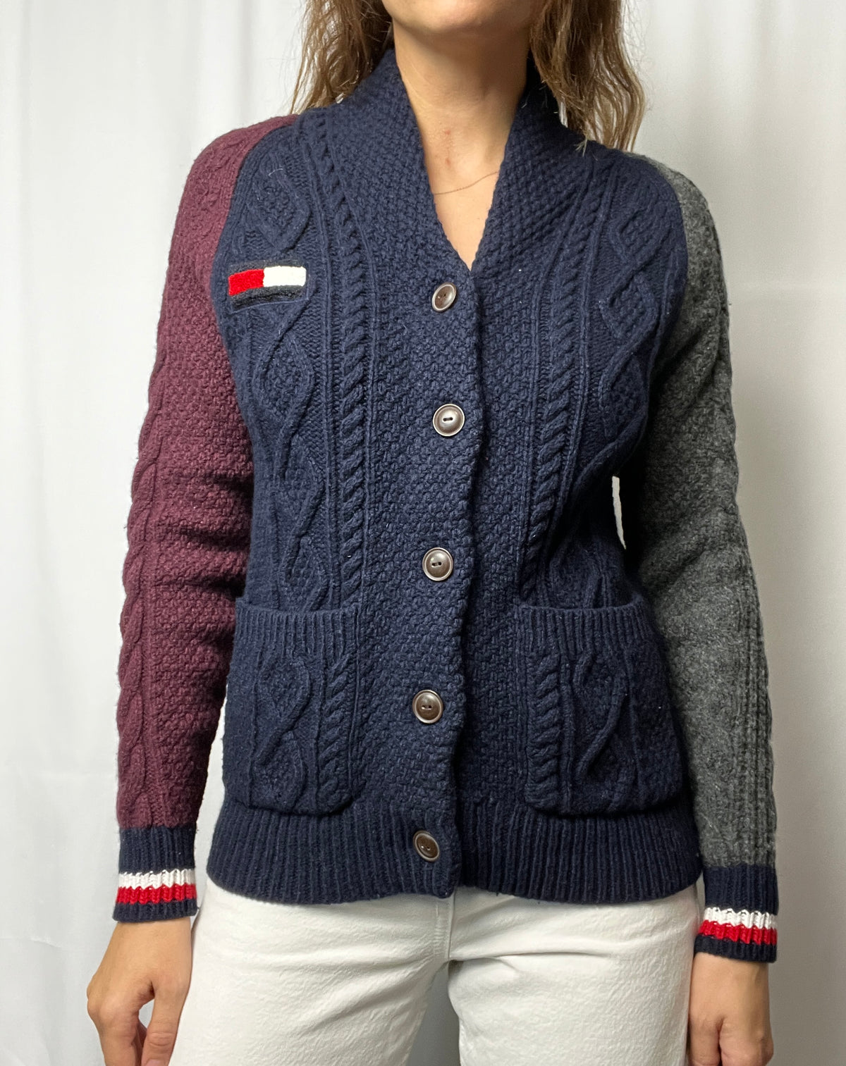 Tommy Hilfiger "Coleman" 80% Lambswool Cardigan Size XS