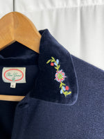 Vintage Oliver Grant Wool Cardigan Shirt With Embroidery