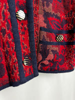 Vintage Janine Pauporté Wool Cardigan Made in France Size M