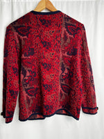 Vintage Janine Pauporté Wool Cardigan Made in France Size M