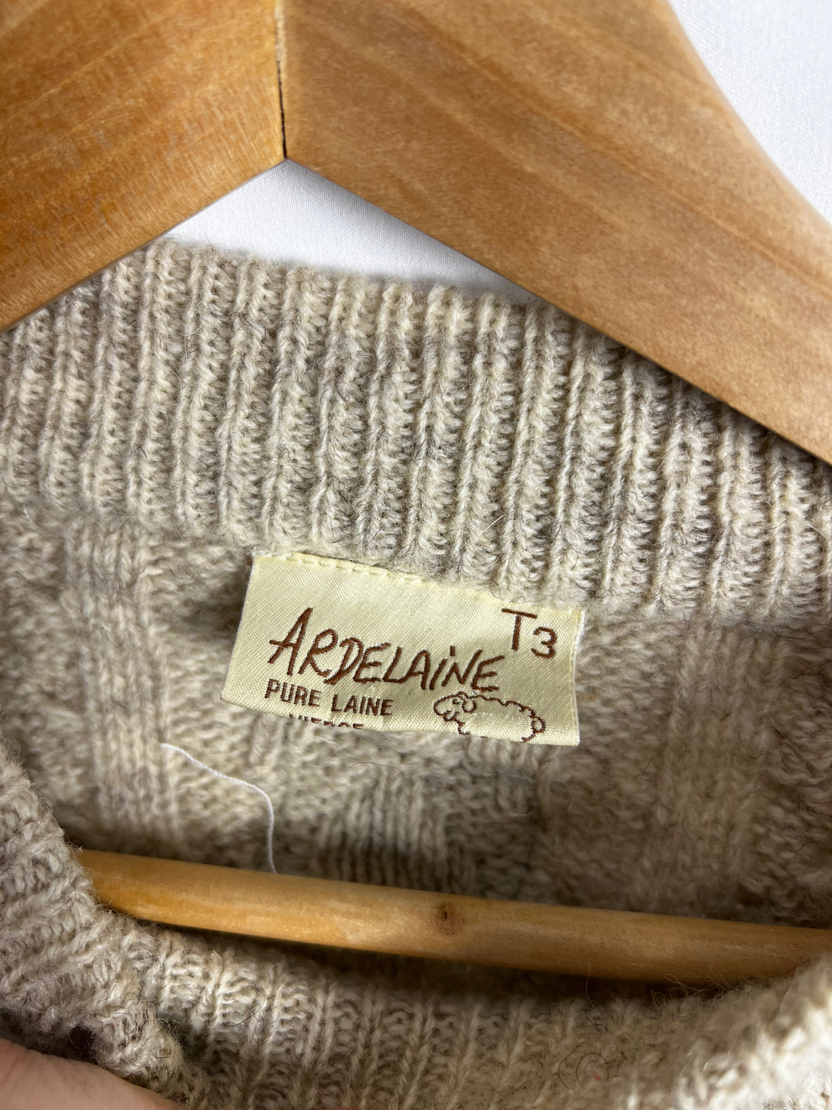 Vintage Pure Virgin Wool Sweater Made In France