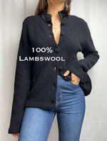Ralph Lauren Black Lambswool Cardigan Jacket