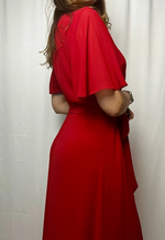Ralph Lauren Georgette Flutter Sleeve Dress With QR Code size S