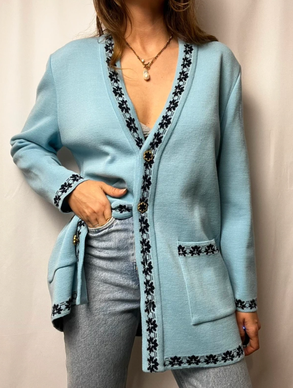 Jean Girard Wool Cardigan Made In France size XL