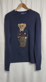 Polo Ralph Lauren Preppy Camo Bear Wool Jumper Size S
